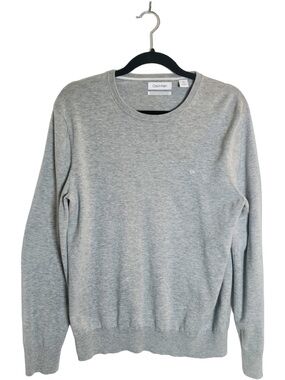 Calvin Klein Light Grey Men’s Crewneck Sweater, Size M
